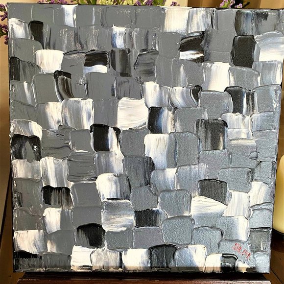 Original Art-Acrylic Textured Painting-Abstract - Picture 2 of 7